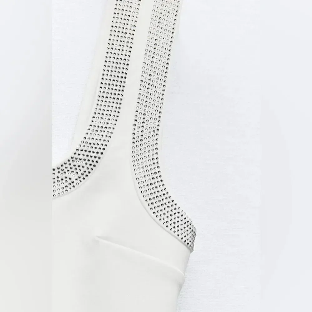 ZARA SHORT DRESS WITH RHINESTONES - Picture 9 of 9